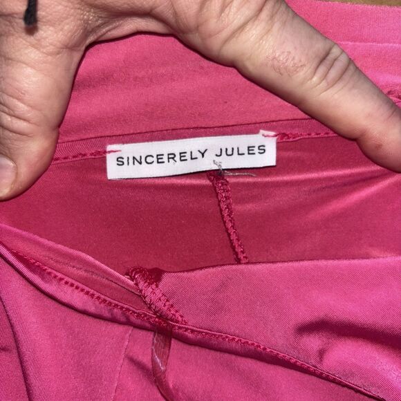 Sincerely Jules Small Barbie Pink Halter Strap Bodycon Long Party Cocktail Dress - Picture 6 of 6